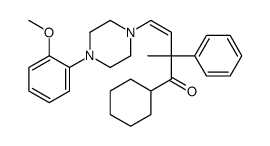 1-环己基-4-(4-(2-甲氧基苯基)哌嗪-1-基)-2-甲基-2-苯基3-丁烯-1-酮结构式