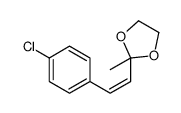 2-[2-(4-chlorophenyl)ethenyl]-2-methyl-1,3-dioxolane结构式