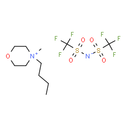 N-甲基,丁基吗啉双三氟甲磺酰亚胺盐结构式