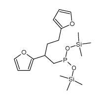 bis(trimethylsilyl) 2,4-bis(2-furyl)butylphosphonite Structure