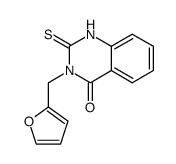 3-[(furan-2-yl)methyl]-2,3-dihydro-2-thioxoquinazolin-4(1H)-one结构式