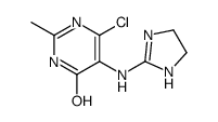 6-Chloro-5-[(4,5-dihydro-1H-imidazol-2-yl)amino]-2-Methyl-4(1H)-pyrimidinone结构式