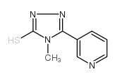 4-甲基-5-吡啶-4H-[1,2,4]噻唑-3-硫醇结构式