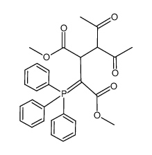 dimethyl [2-(2,4-dioxopent-3-yl)-3-(triphenylphosphoranylidene)]butane-1,4-dioate结构式