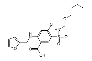 5-(butoxymethylsulfamoyl)-4-chloro-2-(furan-2-ylmethylamino)benzoic acid Structure