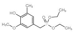 4-(diethoxyphosphorylmethyl)-2-methoxy-6-methylphenol结构式
