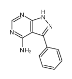 3-phenyl-2H-pyrazolo[3,4-d]pyrimidin-4-amine结构式