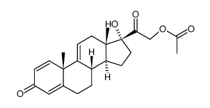 pregna-1,4,9(11)-triene-17α,21-diol-3,20-dione 21-acetate结构式