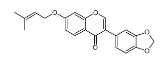 7-(3-methyl-2-butenyloxy)-3-(3,4-methylenedioxyphenyl)benzopyran-4-one: maxima substance-B Structure