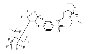 p-[[4,4,5,5,5-pentafluoro-3-(pentafluoroethyl)-1,2,3-tris(trifluoromethyl)pent-1-enyl]oxy]-N-[3-(triethoxysilyl)propyl]benzenesulphonamide Structure