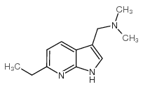 6-乙基-N,N-二甲基-1H-吡咯并[2,3-B]吡啶-3-甲胺结构式