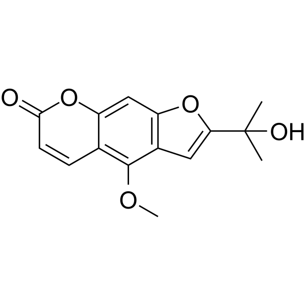 5-甲氧基-2',3'-去氢异紫花前胡内酯结构式
