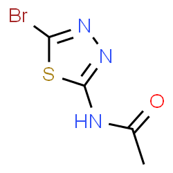 N-(5-溴-1,3,4-噻二唑-2-基)乙酰胺结构式