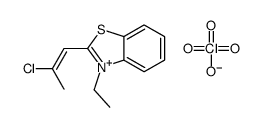2-(2-chloroprop-1-enyl)-3-ethyl-1,3-benzothiazol-3-ium,perchlorate结构式