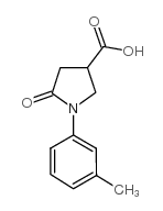 5-氧代-1-m-甲苯基-吡咯烷-3-羧酸结构式