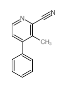 3-methyl-4-phenyl-pyridine-2-carbonitrile结构式