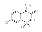 7-氯-4-甲基-2H-1,2,4-苯并噻二嗪-3(4H)-酮-1,1-二氧化物结构式