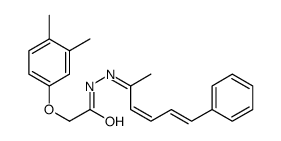 2-(3,4-dimethylphenoxy)-N-(6-phenylhexa-3,5-dien-2-ylideneamino)acetamide Structure