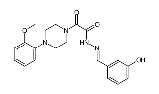 N-[(3-hydroxyphenyl)methylideneamino]-2-[4-(2-methoxyphenyl)piperazin-1-yl]-2-oxoacetamide结构式