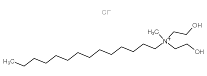 二(2-羟乙基)甲基十四烷基氯代季铵盐结构式