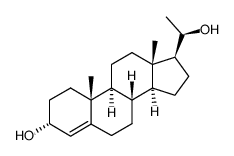 4-Pregnene-3-alpha,20-beta-diol Structure