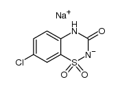 7-chloro-1,1-dioxo-1,4-dihydro-2H-1λ6-benzo[1,2,4]thiadiazin-3-one, sodium salt结构式