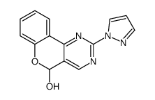 2-pyrazol-1-yl-5H-chromeno[4,3-d]pyrimidin-5-ol结构式