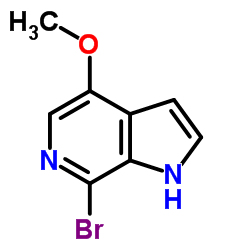 7-溴-4-甲氧基-1H-吡咯并[2,3-c]吡啶结构式