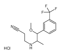 3-[[1-methoxy-1-[3-(trifluoromethyl)phenyl]propan-2-yl]amino]propanenitrile,hydrochloride Structure