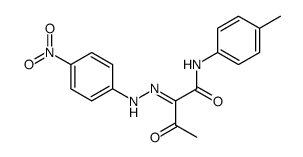 2-[(4-Nitro-phenyl)-hydrazono]-3-oxo-N-p-tolyl-butyramide结构式