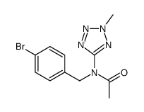 N-[(4-bromophenyl)methyl]-N-(2-methyltetrazol-5-yl)acetamide结构式