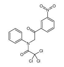 2,2,2-trichloro-N-[2-(3-nitrophenyl)-2-oxoethyl]-N-phenylacetamide结构式