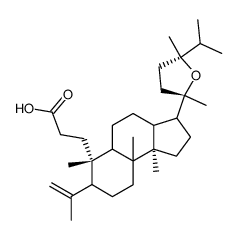 (24R)-20,24-Epoxy-24-methyl-3,4-seco-5α-dammar-4(28)-en-3-oic acid结构式