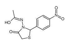 N-[2-(4-nitrophenyl)-4-oxo-1,3-thiazolidin-3-yl]acetamide Structure