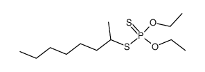 dithiophosphoric acid O,O'-diethyl ester S-(1-methyl-heptyl) ester Structure