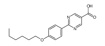 2-(4-hexoxyphenyl)pyrimidine-5-carboxylic acid Structure