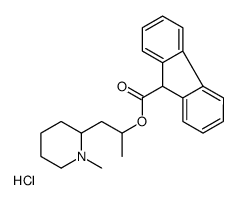 1-(1-methylpiperidin-1-ium-2-yl)propan-2-yl 9H-fluorene-9-carboxylate,chloride Structure