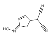 Propanedinitrile,2-[4-(hydroxyimino)-2-cyclopenten-1-yl]- Structure