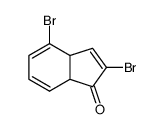 2,4-dibromo-3a,7a-dihydro-1H-inden-1-one结构式
