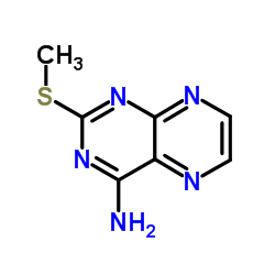 2-(Methylsulfanyl)-4-pteridinamine结构式