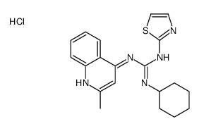 2-cyclohexyl-1-(2-methylquinolin-4-yl)-3-(1,3-thiazol-2-yl)guanidine,hydrochloride结构式