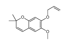 6-methoxy-2,2-dimethyl-7-prop-2-enoxychromene Structure