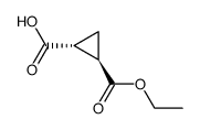 (±)-trans-2-(ethoxycarbonyl)cyclopropanecarboxylic acid Structure
