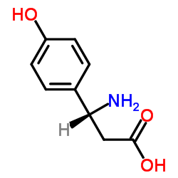 (R)-3-AMINO-3-(4-HYDROXYPHENYL)PROPANOIC ACID structure