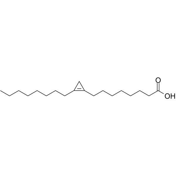 8-(2-Octyl-1-cyclopropen-1-yl)octanoic acid Structure