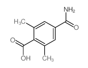 4-carbamoyl-2,6-dimethyl-benzoic acid结构式