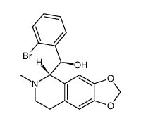 u-2-Brom-α-(1,2,3,4-tetrahydro-2-methyl-6,7-methylendioxy-1-isochinolinyl)benzyl-alkohol结构式