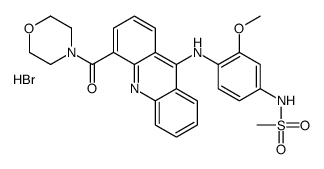 N-[3-methoxy-4-[[4-(morpholine-4-carbonyl)acridin-9-yl]amino]phenyl]methanesulfonamide,hydrobromide Structure