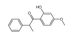 1-(2-hydroxy-4-methoxyphenyl)-2-phenylpropan-1-one结构式