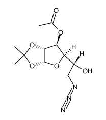 3-O-acetyl-6-azido-6-deoxy-1,2-O-isopropylidene-α-D-glucofuranose Structure